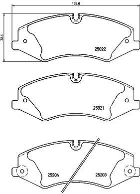 Brembo Bremsbelagsatz, Scheibenbremse [Hersteller-Nr. P44022] für Land Rover von BREMBO