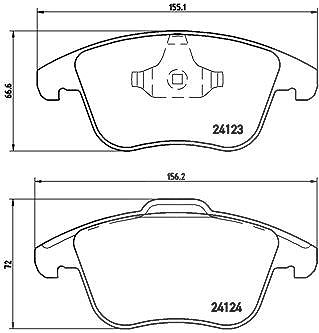 Brembo Bremsbelagsatz, Scheibenbremse [Hersteller-Nr. P44020] für Land Rover von BREMBO