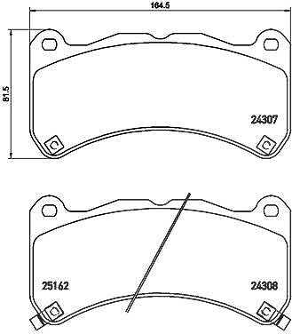 Brembo Bremsbelagsatz, Scheibenbremse [Hersteller-Nr. P83146] für Lexus von BREMBO