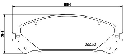 Brembo Bremsbelagsatz, Scheibenbremse [Hersteller-Nr. P83145] für Lexus, Toyota von BREMBO