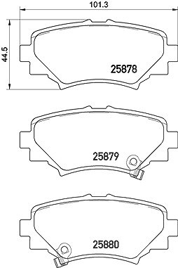 Brembo Bremsbelagsatz, Scheibenbremse [Hersteller-Nr. P49049] für Mazda von BREMBO