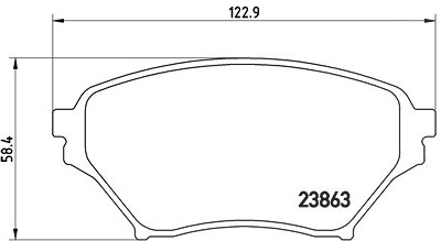 Brembo Bremsbelagsatz, Scheibenbremse [Hersteller-Nr. P49029] für Mazda von BREMBO