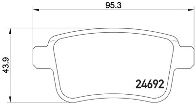 Brembo Bremsbelagsatz, Scheibenbremse [Hersteller-Nr. P50107] für Mercedes-Benz von BREMBO