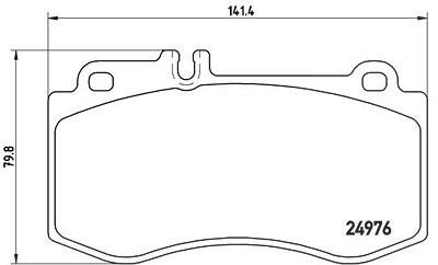 Brembo Bremsbelagsatz, Scheibenbremse [Hersteller-Nr. P50087] für Mercedes-Benz von BREMBO