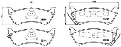 Brembo Bremsbelagsatz, Scheibenbremse [Hersteller-Nr. P50040] für Mercedes-Benz von BREMBO