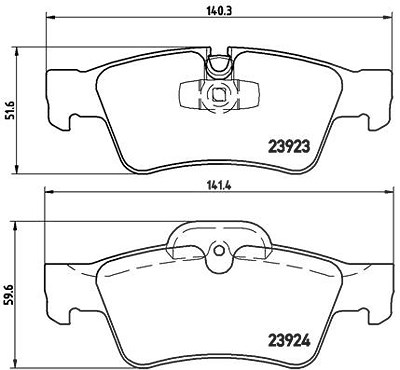 Brembo Bremsbelagsatz, Scheibenbremse [Hersteller-Nr. P50064] für Mercedes-Benz von BREMBO