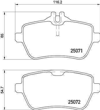 Brembo Bremsbelagsatz, Scheibenbremse [Hersteller-Nr. P50117] für Mercedes-Benz von BREMBO