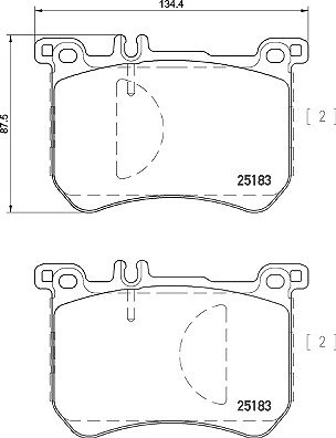 Brembo Bremsbelagsatz, Scheibenbremse [Hersteller-Nr. P50111] für Mercedes-Benz von BREMBO