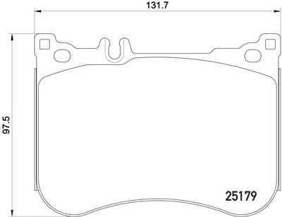 Brembo Bremsbelagsatz, Scheibenbremse [Hersteller-Nr. P50095] für Mercedes-Benz von BREMBO