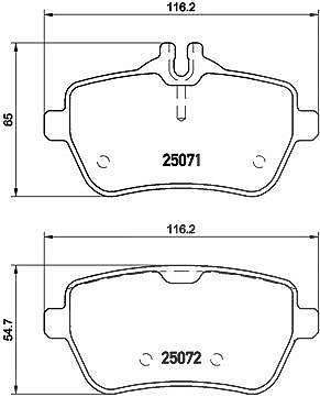 Brembo Bremsbelagsatz, Scheibenbremse [Hersteller-Nr. P50103] für Mercedes-Benz von BREMBO