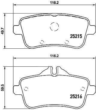 Brembo Bremsbelagsatz, Scheibenbremse [Hersteller-Nr. P50099] für Mercedes-Benz von BREMBO