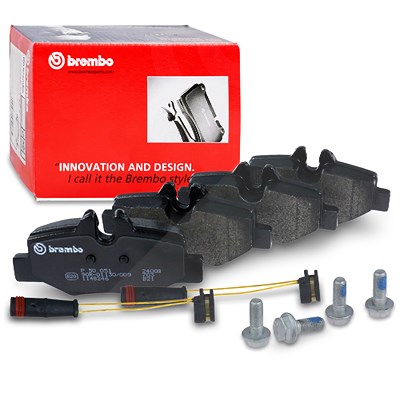 Brembo Bremsbelagsatz mit Warnkontakte hinten [Hersteller-Nr. P50051] für Mercedes-Benz von BREMBO