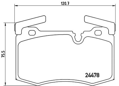 Brembo Bremsbelagsatz, Scheibenbremse [Hersteller-Nr. P06068] für Mini von BREMBO