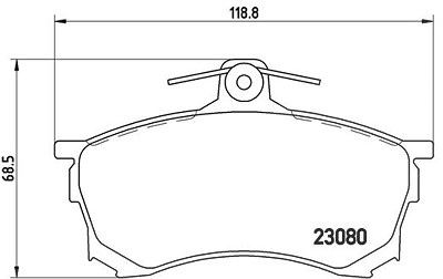 Brembo Bremsbelagsatz, Scheibenbremse [Hersteller-Nr. P54021] für Mitsubishi von BREMBO