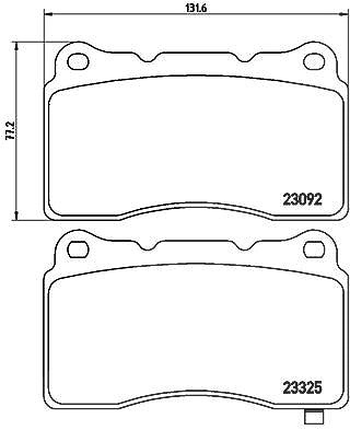 Brembo Bremsbelagsatz, Scheibenbremse [Hersteller-Nr. P54039] für Dodge, Honda, Subaru, Mitsubishi von BREMBO