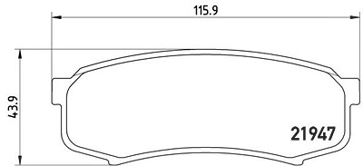 Brembo Bremsbelagsatz, Scheibenbremse [Hersteller-Nr. P83024] für Mitsubishi, Toyota von BREMBO