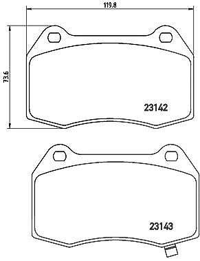 Brembo Bremsbelagsatz, Scheibenbremse [Hersteller-Nr. P56047] für Nissan von BREMBO