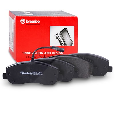 Brembo Bremsbelagsatz mit Warnkontakt vorne [Hersteller-Nr. P68062] für Nissan, Opel, Renault, Vauxhall von BREMBO