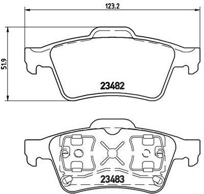 Brembo Bremsbelagsatz, Scheibenbremse [Hersteller-Nr. P59044] für Nissan, Renault von BREMBO