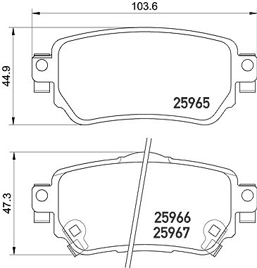 Brembo Bremsbelagsatz, Scheibenbremse [Hersteller-Nr. P56098] für Nissan, Renault von BREMBO