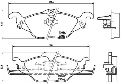 Brembo Bremsbelagsatz, Scheibenbremse [Hersteller-Nr. P59030] für Opel, Chevrolet von BREMBO