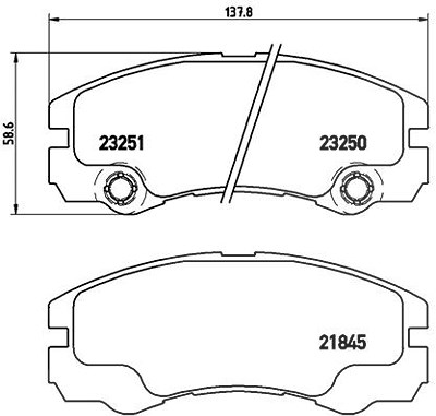 Brembo Bremsbelagsatz, Scheibenbremse [Hersteller-Nr. P59033] für Opel von BREMBO