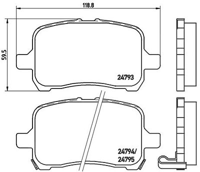 Brembo Bremsbelagsatz, Scheibenbremse [Hersteller-Nr. P10015] für Opel von BREMBO