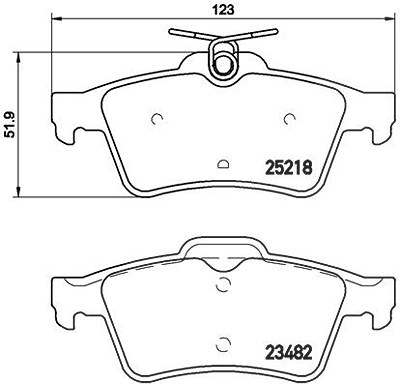 Brembo Bremsbelagsatz, Scheibenbremse [Hersteller-Nr. P61110] für Peugeot von BREMBO