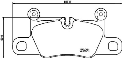 Brembo Bremsbelagsatz, Scheibenbremse [Hersteller-Nr. P65031] für Porsche von BREMBO