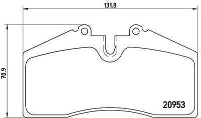 Brembo Bremsbelagsatz, Scheibenbremse [Hersteller-Nr. P65005] für Porsche von BREMBO