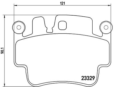 Brembo Bremsbelagsatz, Scheibenbremse [Hersteller-Nr. P65009] für Porsche von BREMBO