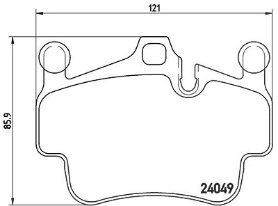 Brembo Bremsbelagsatz, Scheibenbremse [Hersteller-Nr. P65014] für Porsche von BREMBO