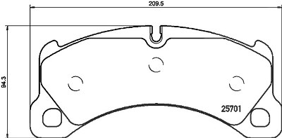 Brembo Bremsbelagsatz, Scheibenbremse [Hersteller-Nr. P65033] für Porsche von BREMBO