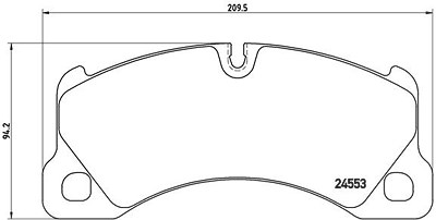 Brembo Bremsbelagsatz, Scheibenbremse [Hersteller-Nr. P65017] für VW, Porsche von BREMBO