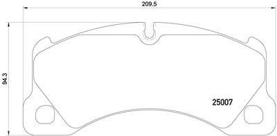 Brembo Bremsbelagsatz, Scheibenbremse [Hersteller-Nr. P65021] für Porsche, VW von BREMBO