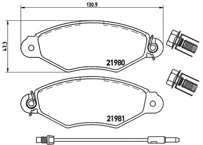 Brembo Bremsbelagsatz, Scheibenbremse [Hersteller-Nr. P68042] für Renault von BREMBO