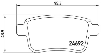 Brembo Bremsbelagsatz, Scheibenbremse [Hersteller-Nr. P68043] für Renault von BREMBO