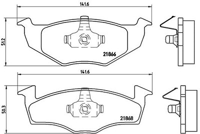 Brembo Bremsbelagsatz, Scheibenbremse [Hersteller-Nr. P85031] für Seat, VW von BREMBO