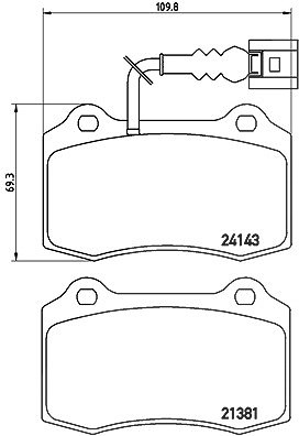 Brembo Bremsbelagsatz, Scheibenbremse [Hersteller-Nr. P85104] für Ferrari, Seat von BREMBO