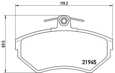 Brembo Bremsbelagsatz, Scheibenbremse [Hersteller-Nr. P85032] für Seat, VW von BREMBO