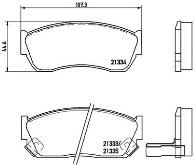 Brembo Bremsbelagsatz, Scheibenbremse [Hersteller-Nr. P79005] für Subaru, Suzuki von BREMBO