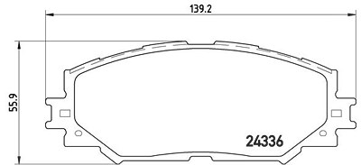 Brembo Bremsbelagsatz, Scheibenbremse [Hersteller-Nr. P83082] für Toyota, Subaru von BREMBO