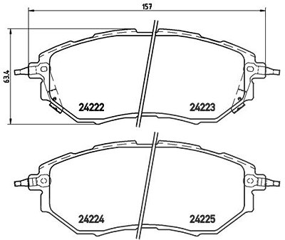 Brembo Bremsbelagsatz, Scheibenbremse [Hersteller-Nr. P78017] für Subaru von BREMBO