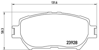 Brembo Bremsbelagsatz, Scheibenbremse [Hersteller-Nr. P83062] für Toyota von BREMBO