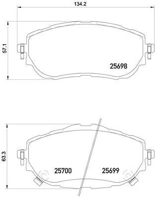 Brembo Bremsbelagsatz, Scheibenbremse [Hersteller-Nr. P83150] für Toyota von BREMBO