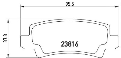 Brembo Bremsbelagsatz, Scheibenbremse [Hersteller-Nr. P83065] für Toyota von BREMBO