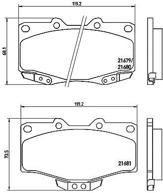 Brembo Bremsbelagsatz, Scheibenbremse [Hersteller-Nr. P83009] für Toyota, VW von BREMBO