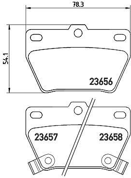 Brembo Bremsbelagsatz, Scheibenbremse [Hersteller-Nr. P83057] für Toyota von BREMBO