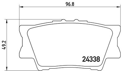 Brembo Bremsbelagsatz, Scheibenbremse [Hersteller-Nr. P83089] für Lexus, Toyota von BREMBO