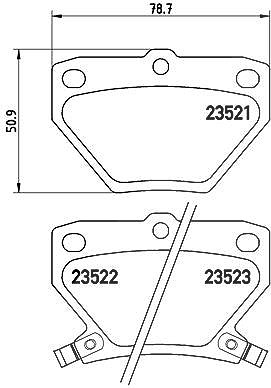 Brembo Bremsbelagsatz, Scheibenbremse [Hersteller-Nr. P83052] für Toyota von BREMBO